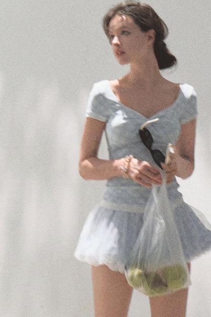 Slimming Checkered Tee