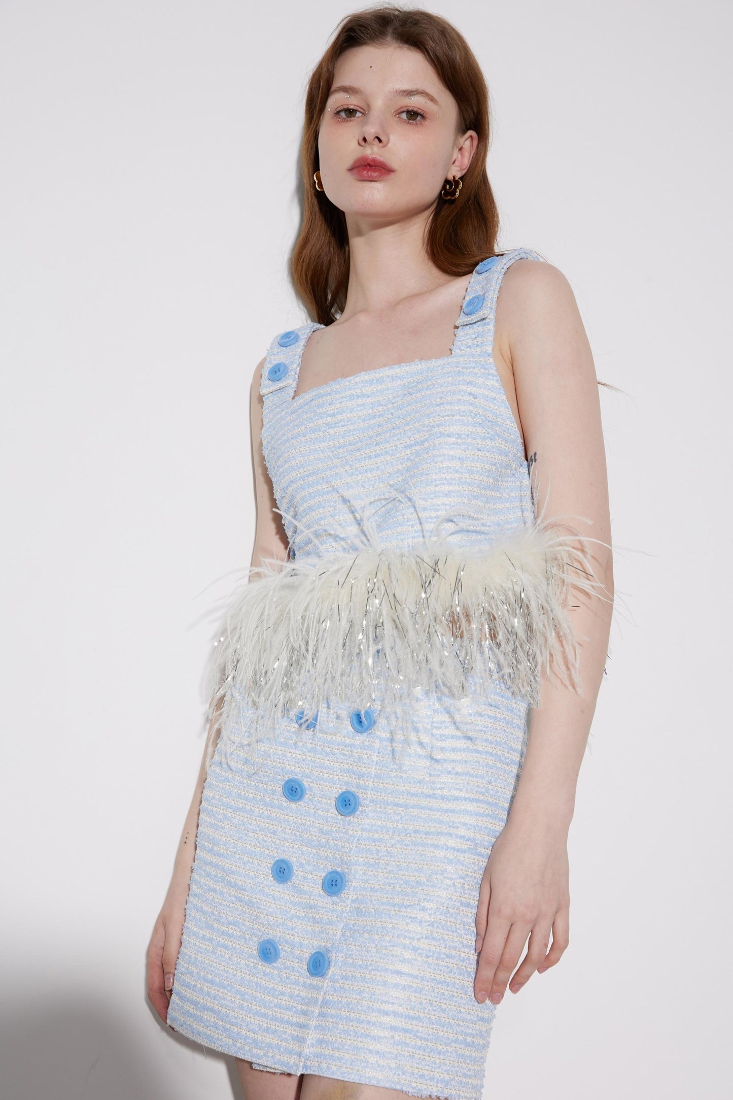 Luxe Tweed Silk Ensemble Top Set-Up