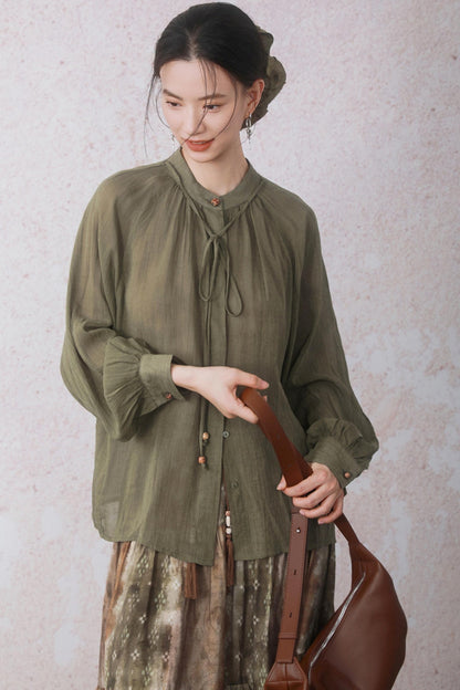 Autumn Amber Brown Blended Skirt