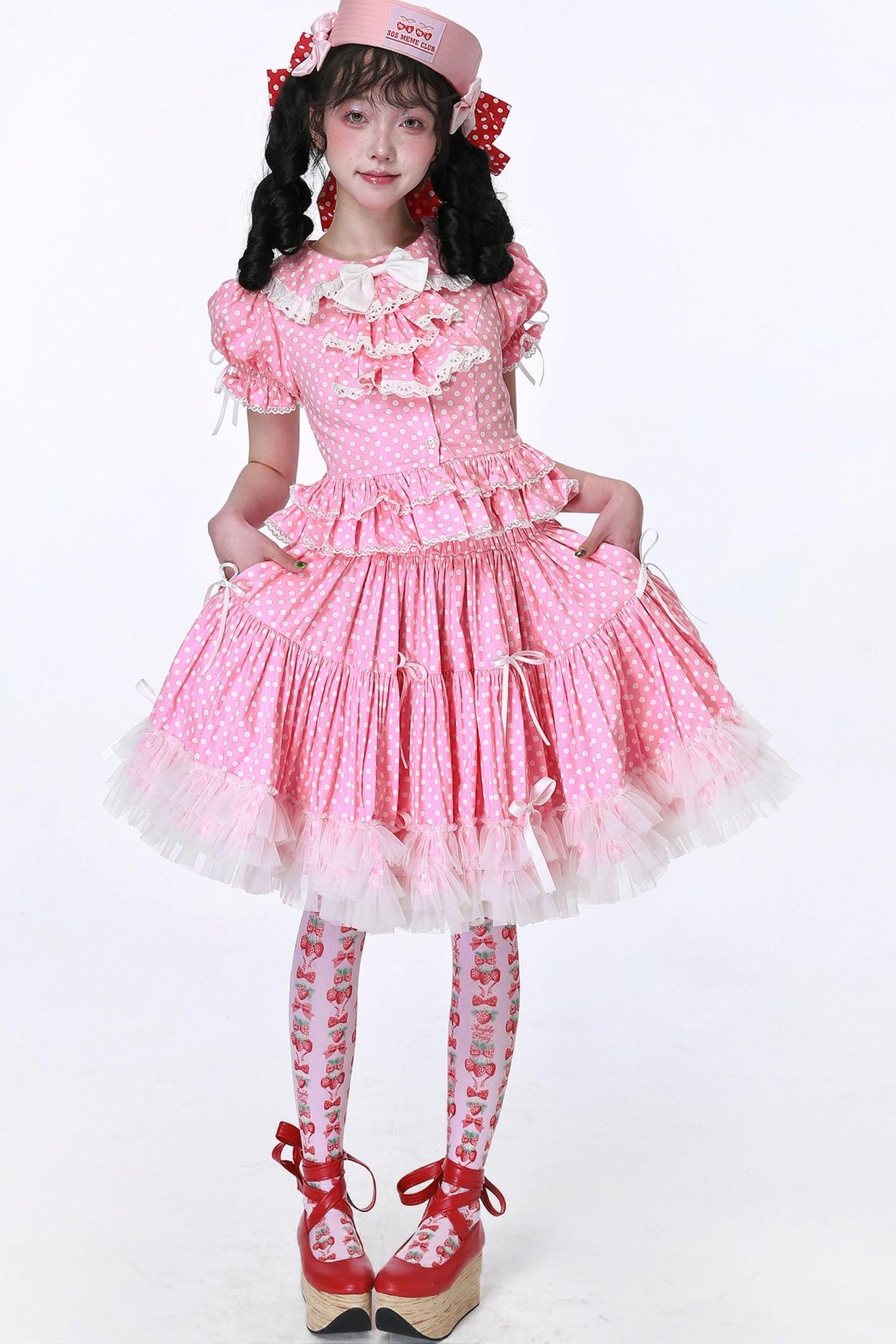 Pink Polka Dot Skirt