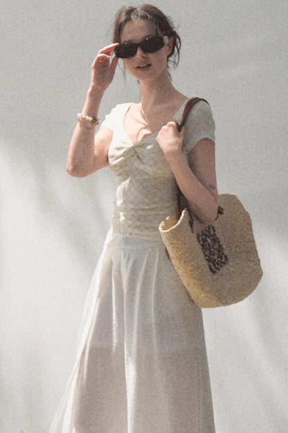 Slimming Checkered Tee