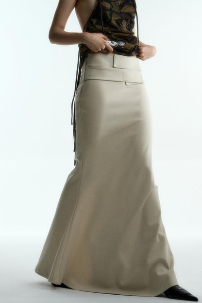 Dual-Tone Fishtail Skirt