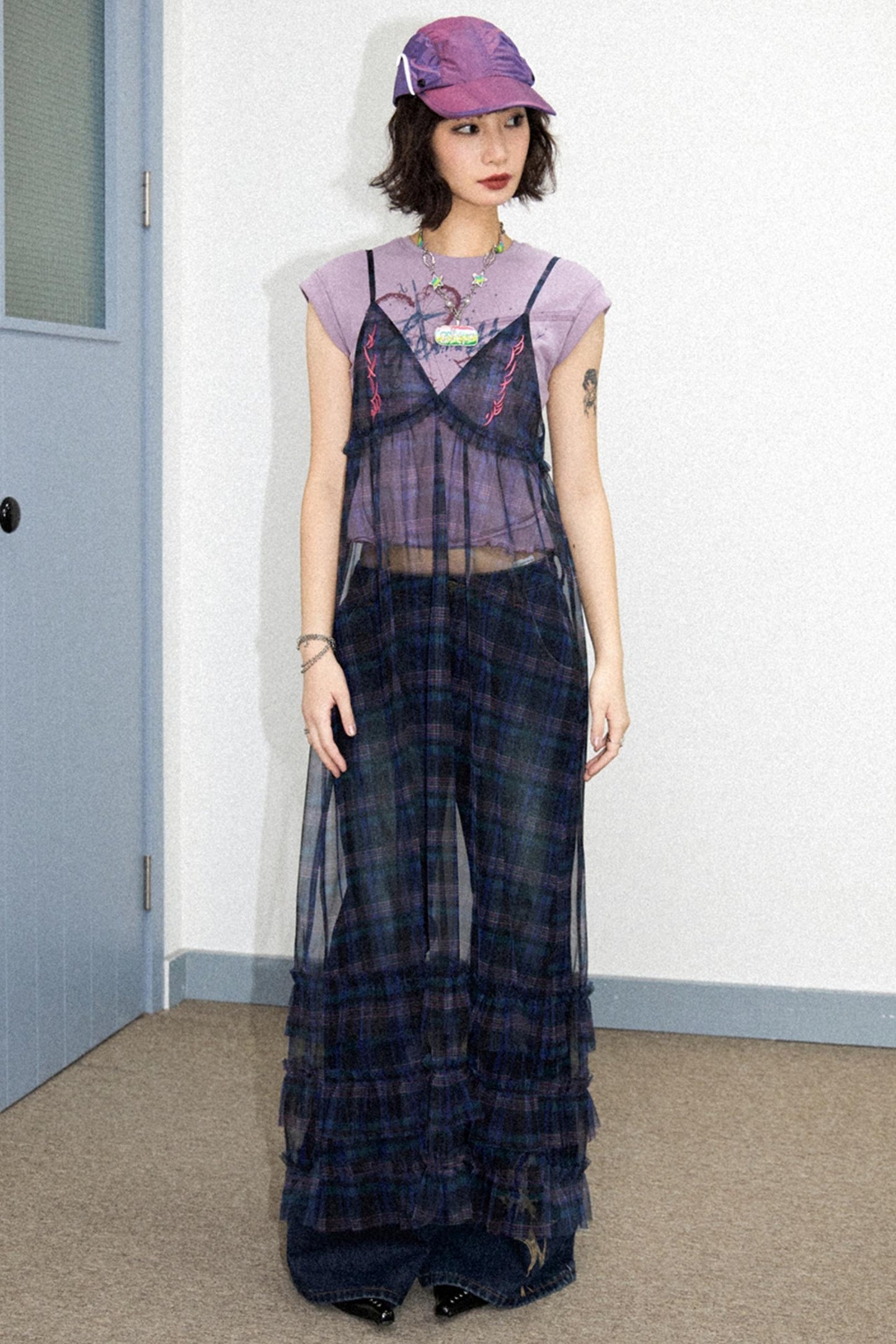 Escape Plaid Maxi Dress