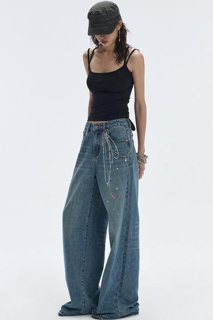 Ocean Chain Loose Womens Jeans