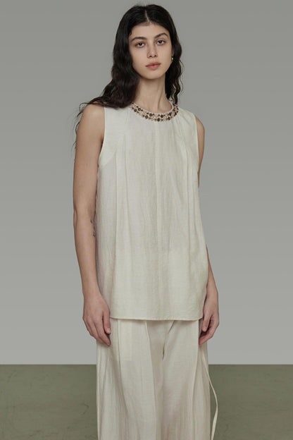 Simple Union Collar Vest