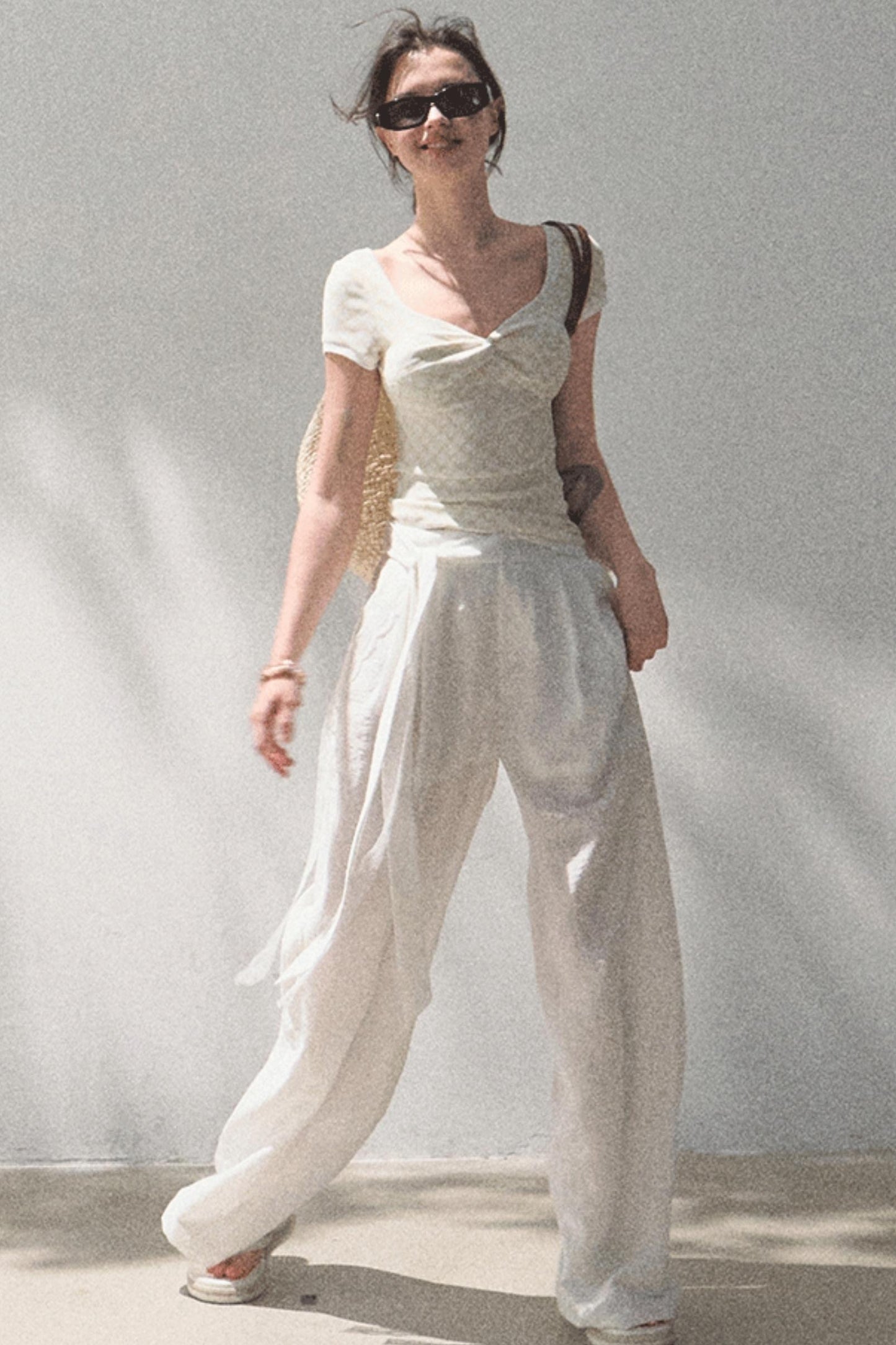 Slimming Checkered Tee