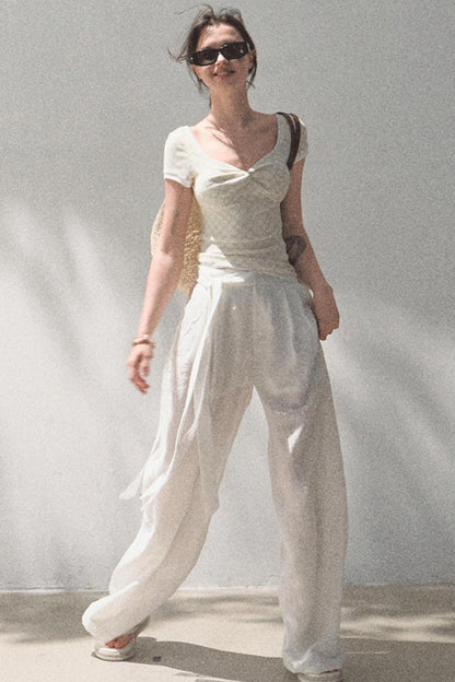 Slimming Checkered Tee