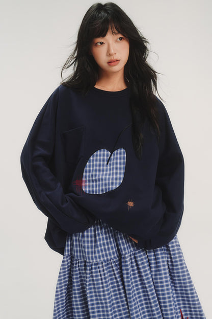 Patchwork Embroidery Sweatshirt