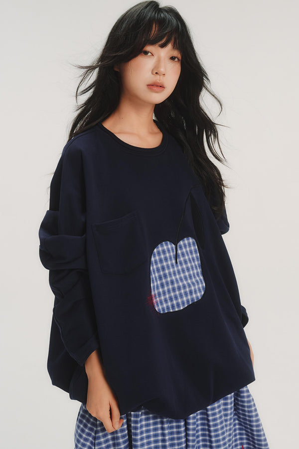 Patchwork Embroidery Sweatshirt