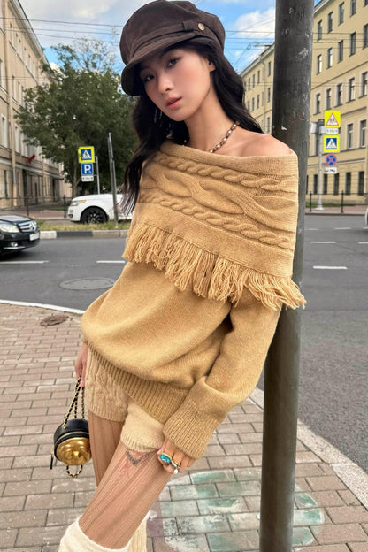 Vintage Wool Cable Sweater Set-Up