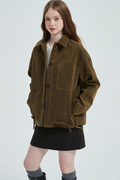 Suede Cargo Jacket