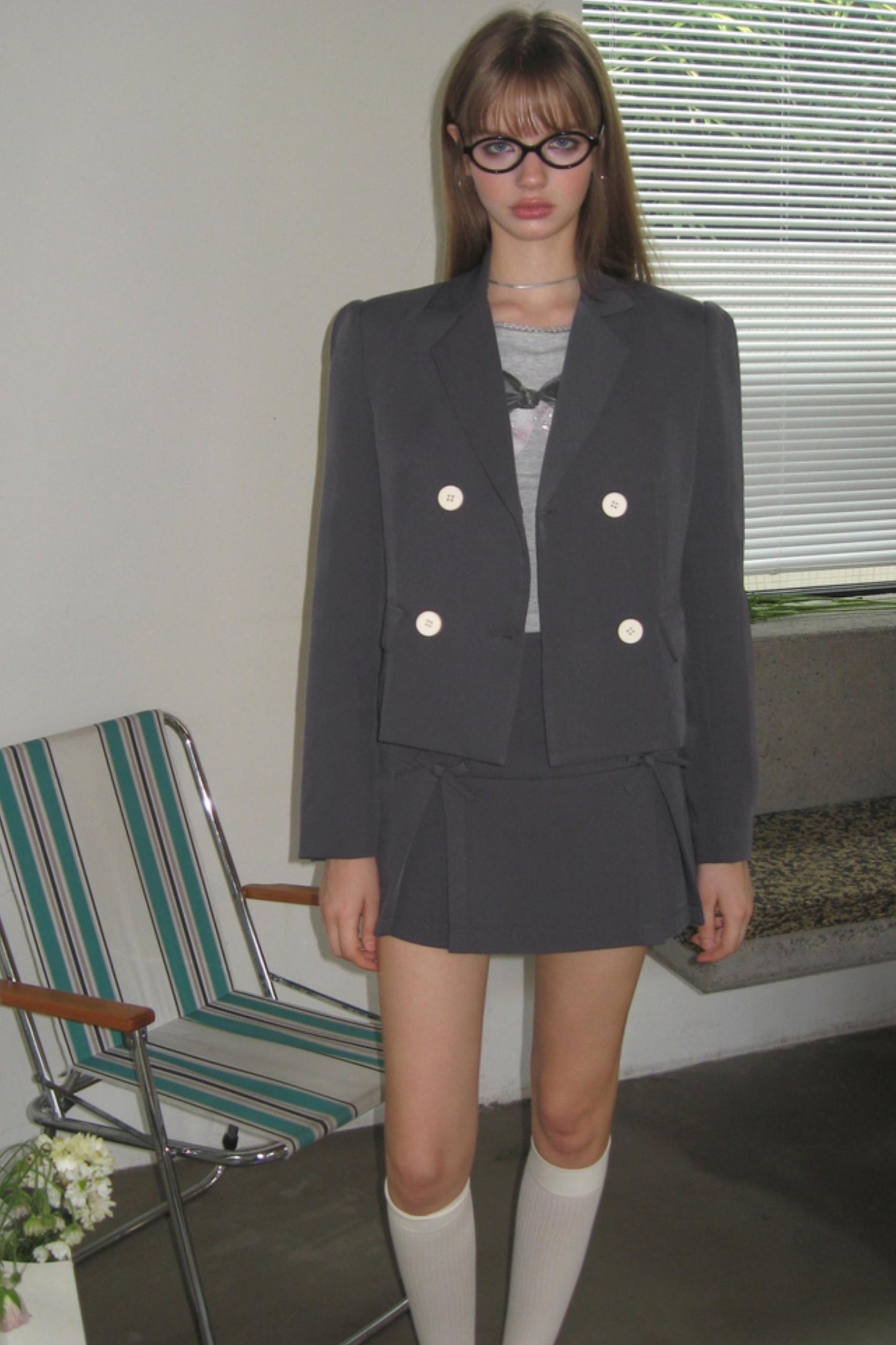 Vintage Gray Blazer