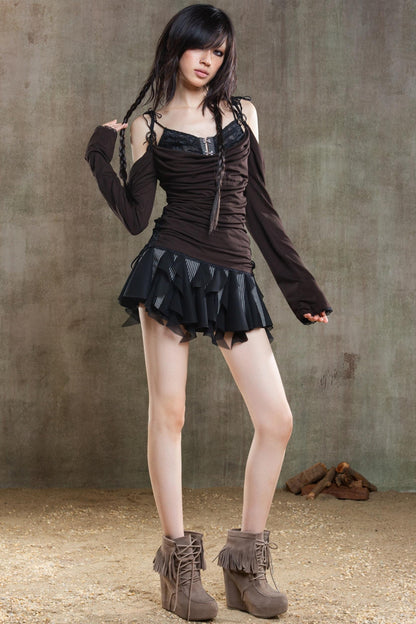 Retro Strapless Sunscreen T-Shirt