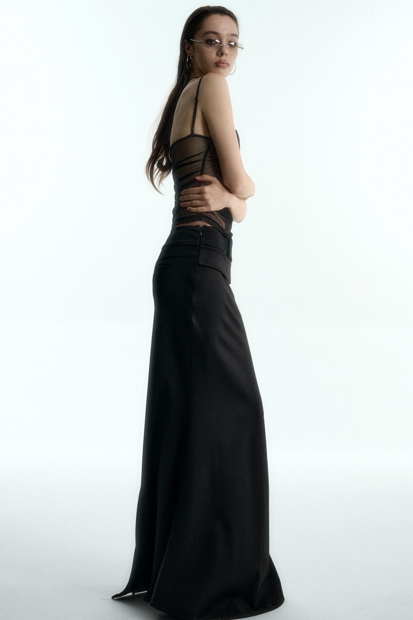 Dual-Tone Fishtail Skirt