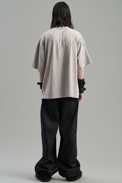 Pleated Asymmetrical Tee