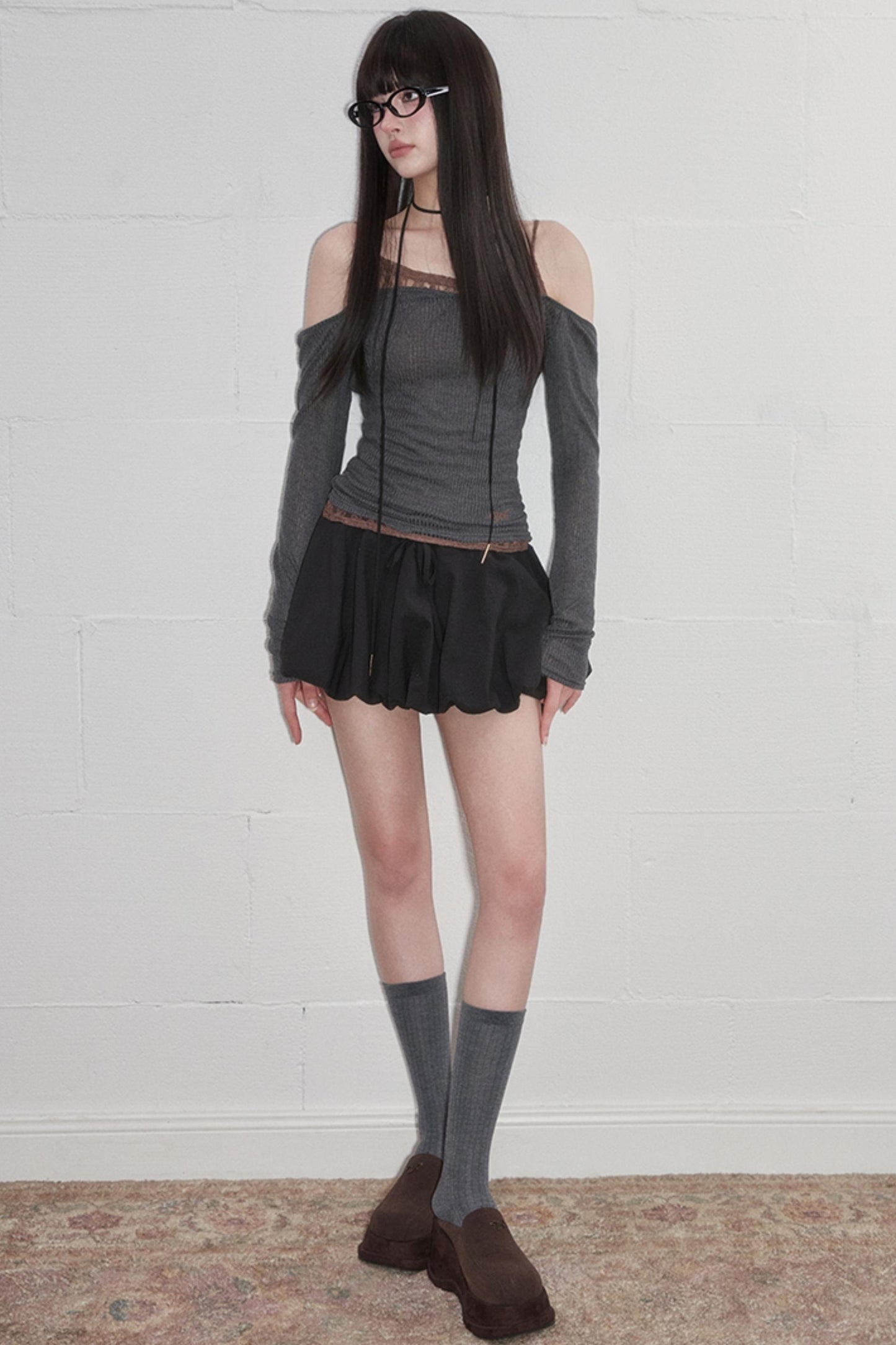 Fake Layered Lace Top