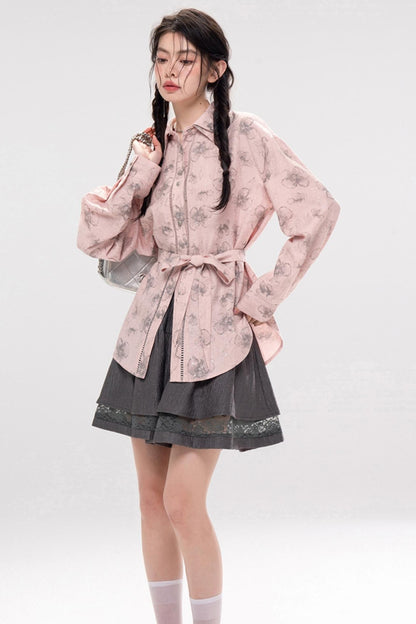 Cherry Blossom Layered Shirt