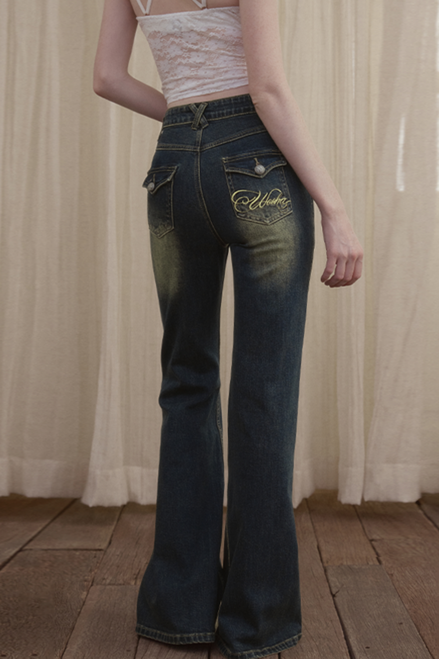 Flare Embroidered Jeans