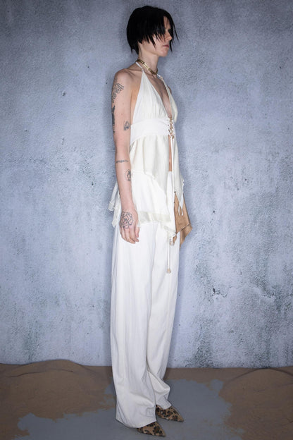 Leaf Beaded Cotton Camisole