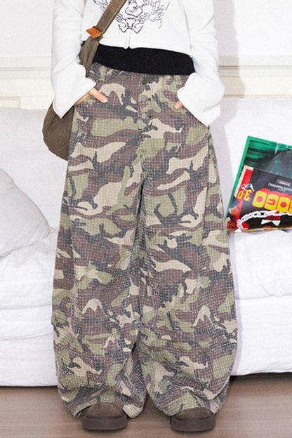 Vintage Camo Buckle Pants