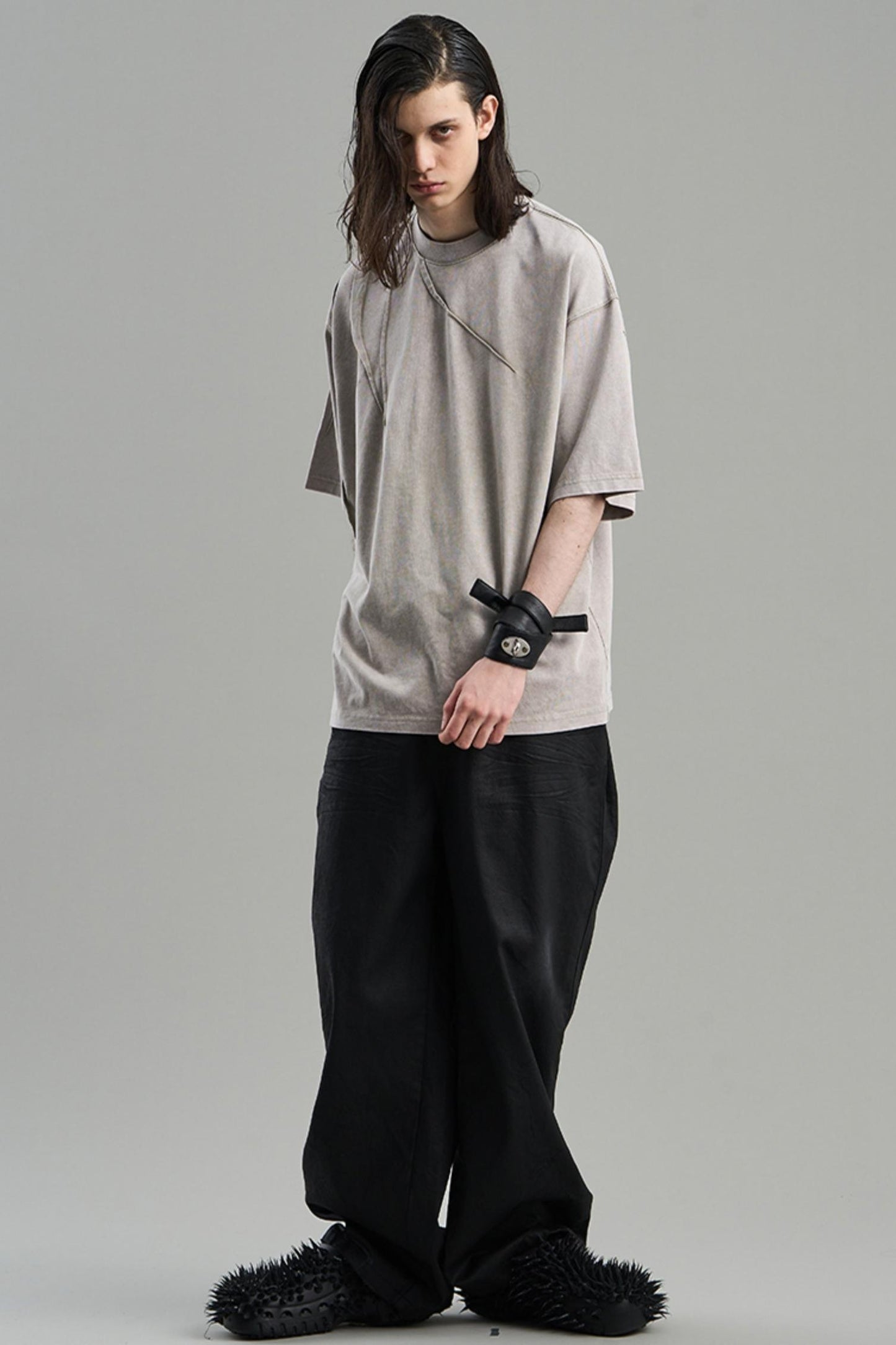 Pleated Asymmetrical Tee