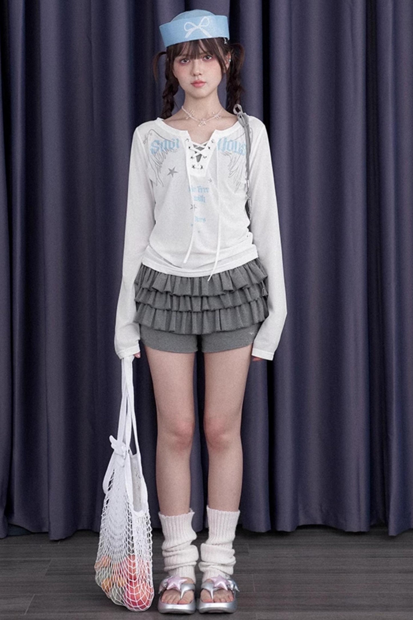 White Angel Wing Coverup Top Set-Up