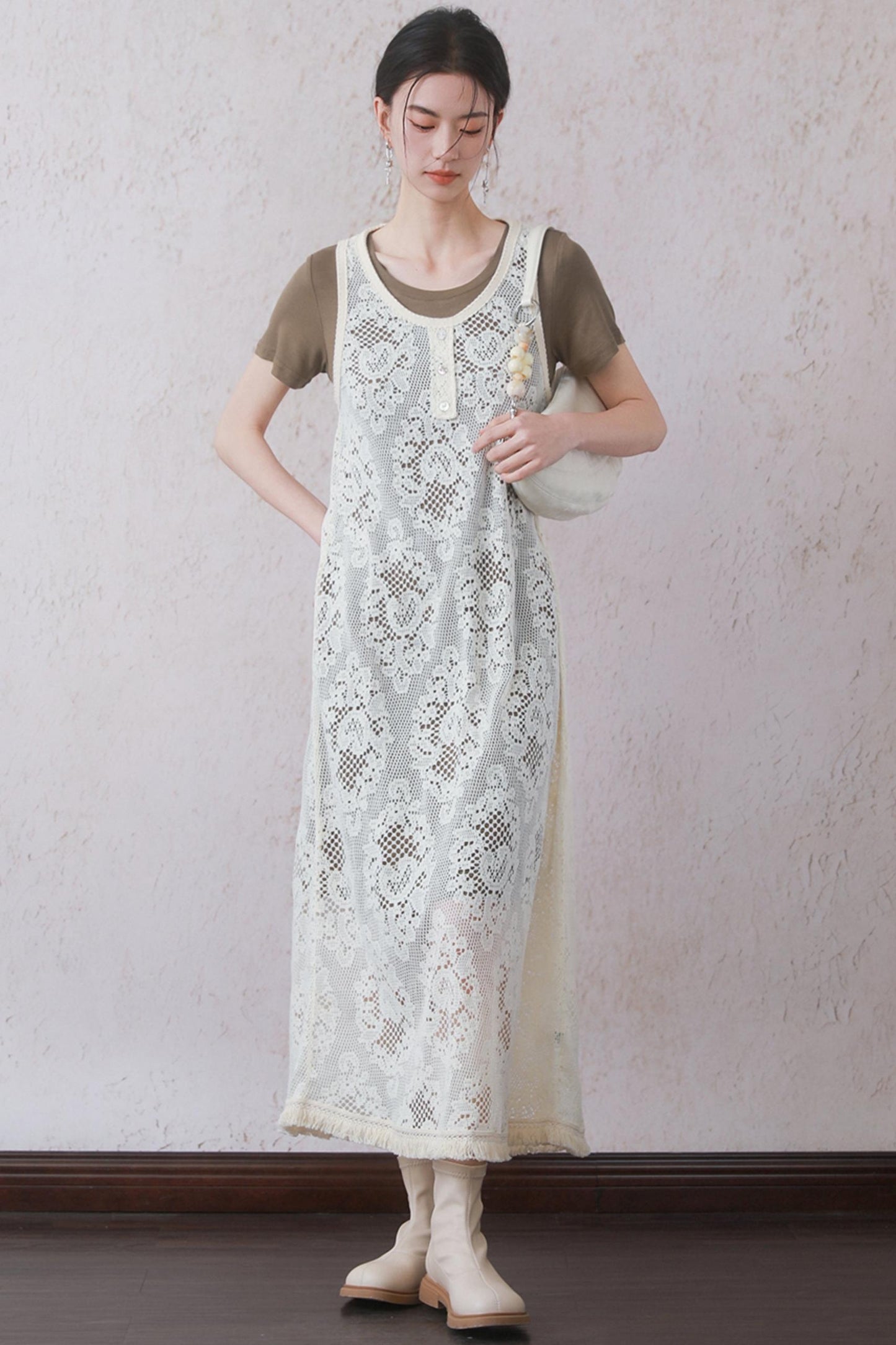 Hollow Knitted Belt Set