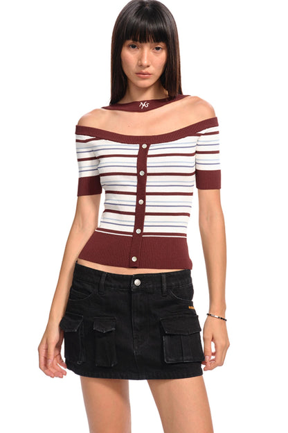 Slim Striped Mousse Tee