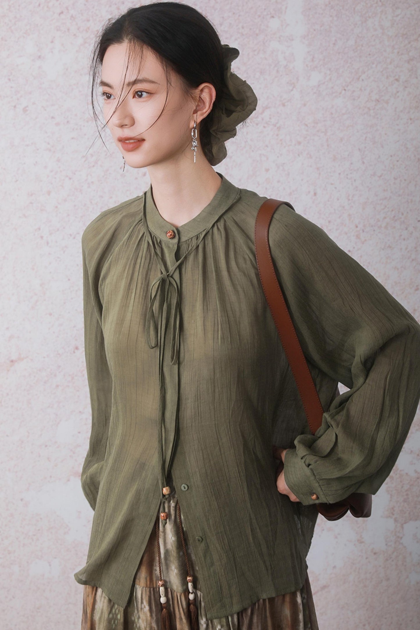 Autumn Amber Brown Blended Skirt