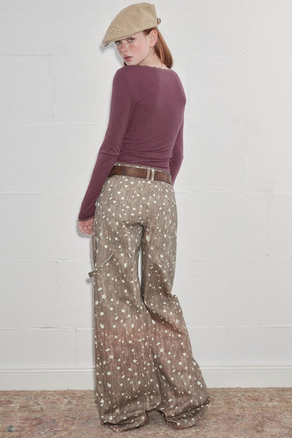 Lace-Trimmed Asymmetrical Tee