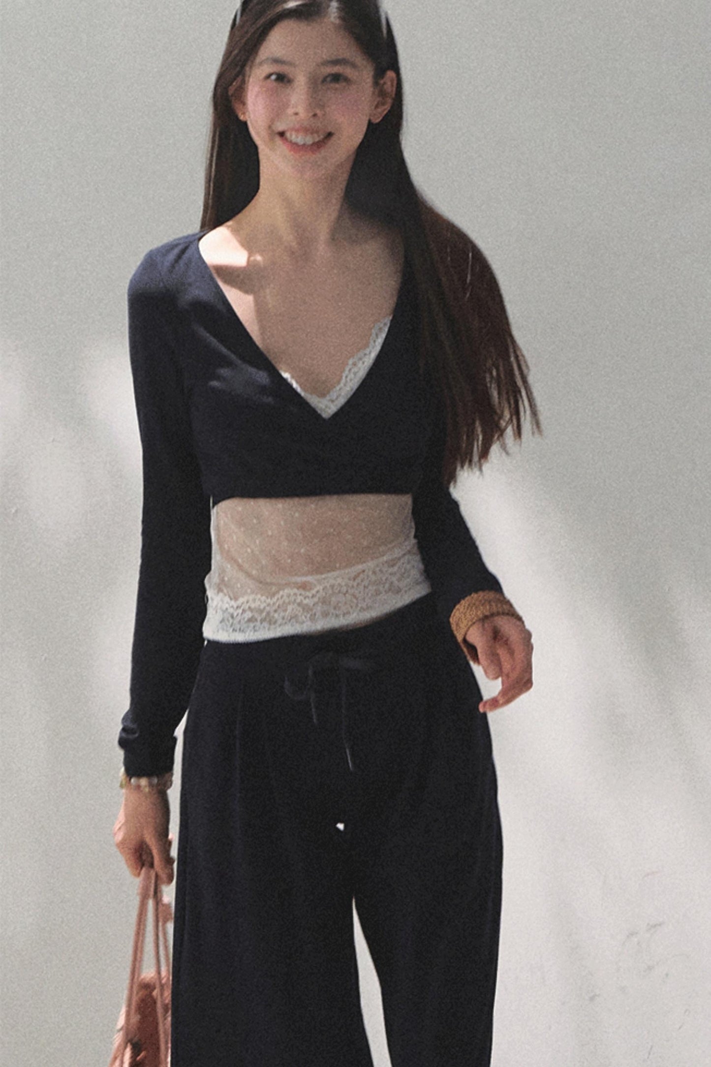 Cotton V-Neck Wide Leg Set-Up