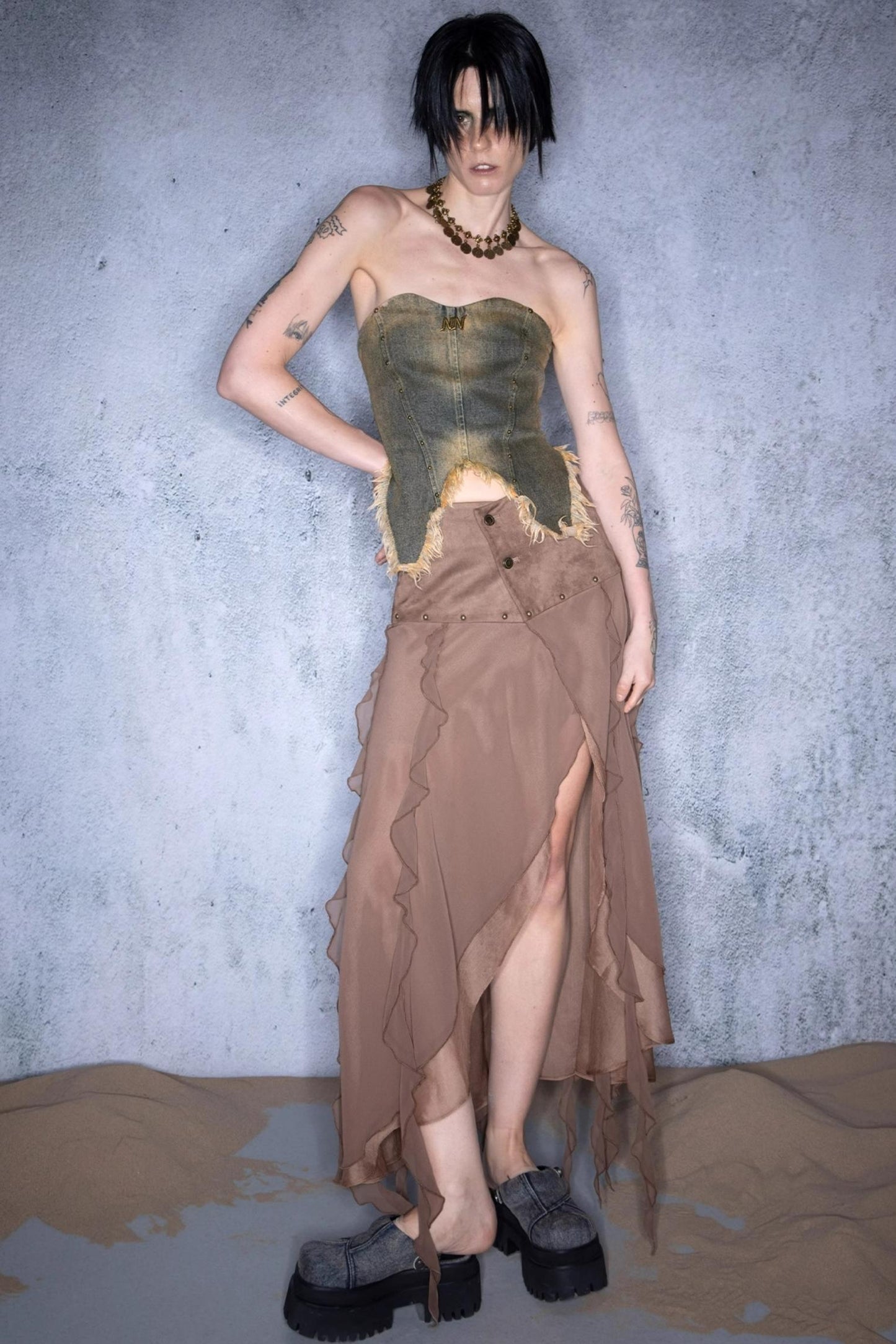 Twilight Denim Sheath Top