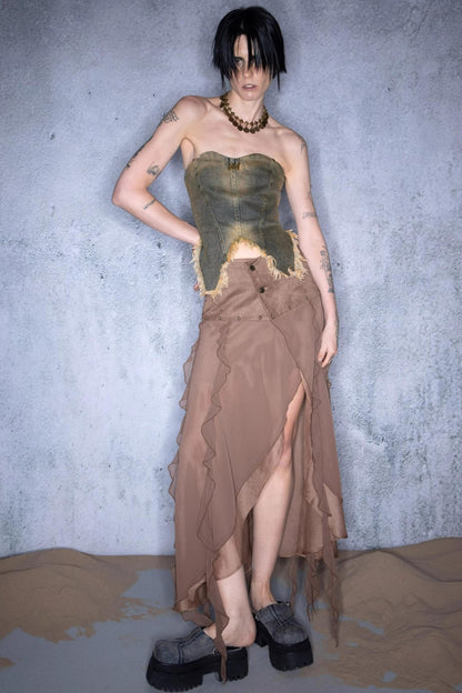 Twilight Denim Sheath Top