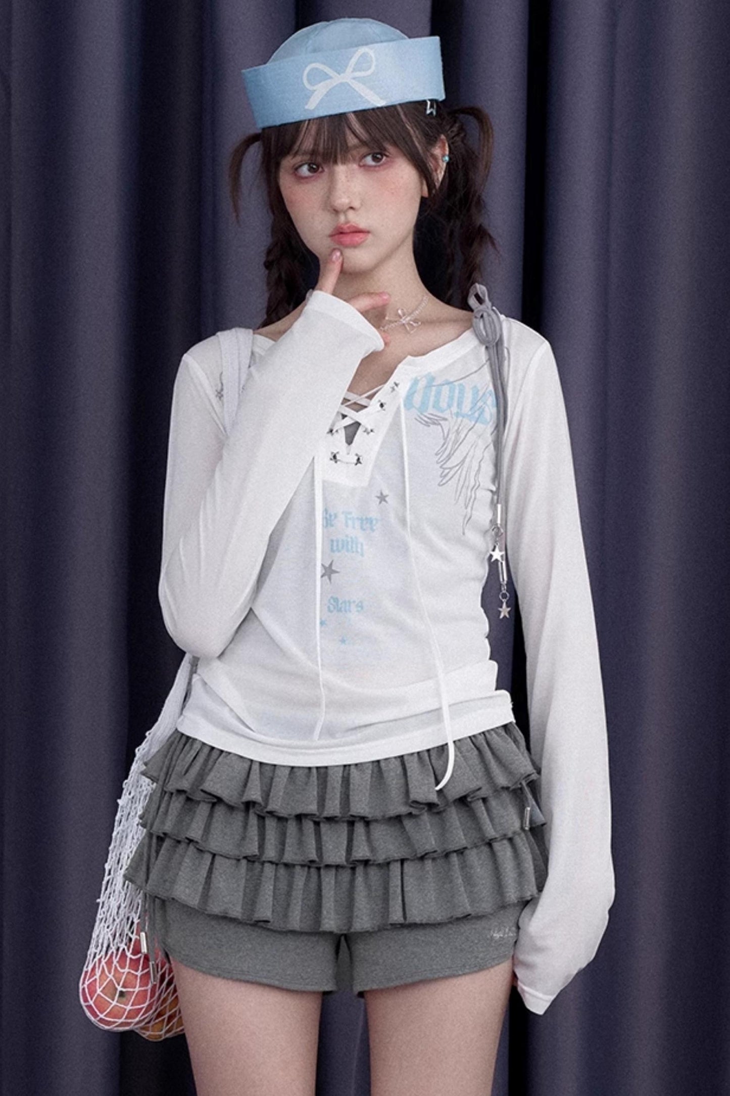 White Angel Wing Coverup Top Set-Up