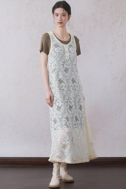 Hollow Knitted Belt Set