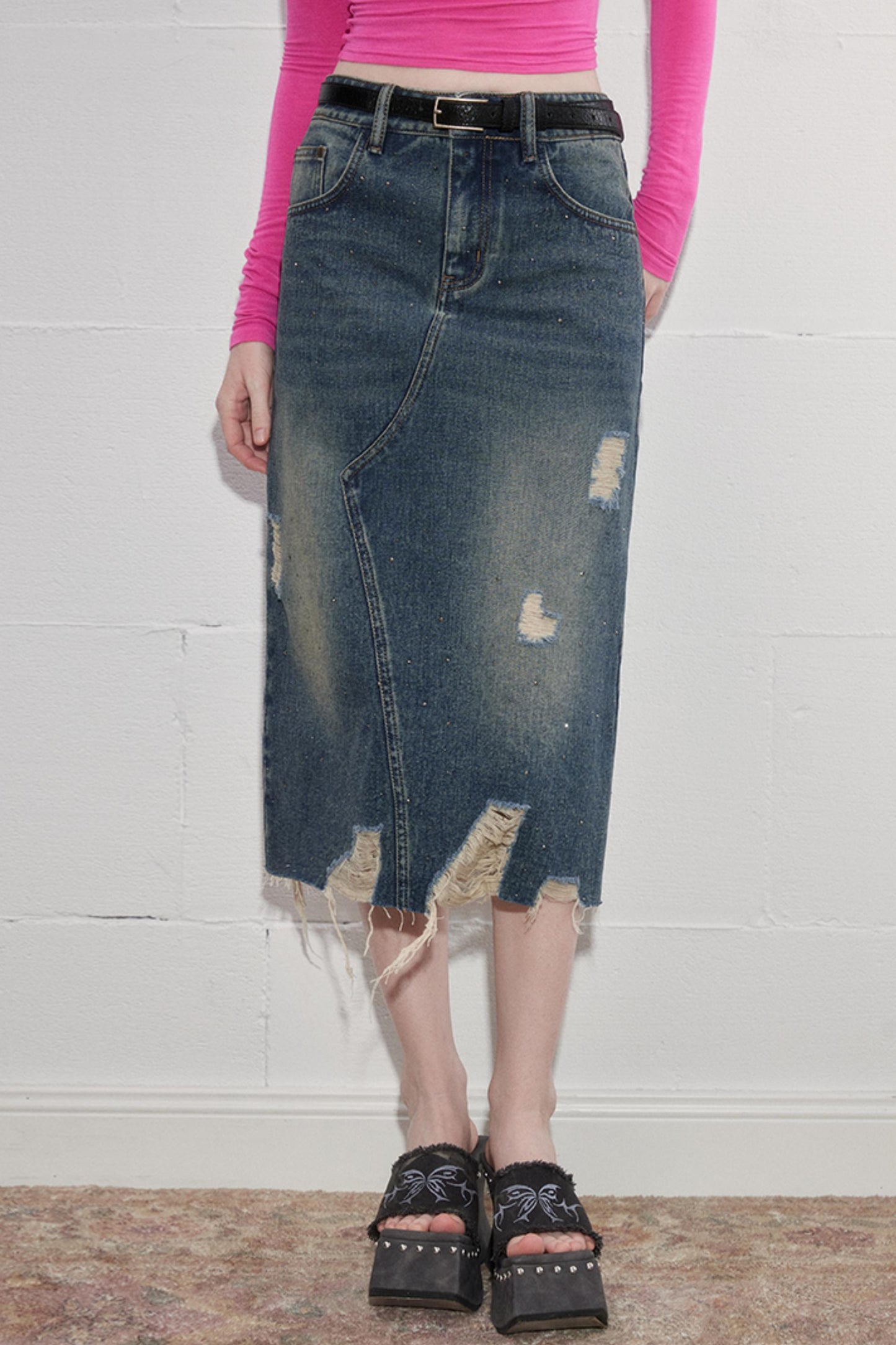 Modern Design Denim Skirt