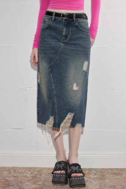 Modern Design Denim Skirt