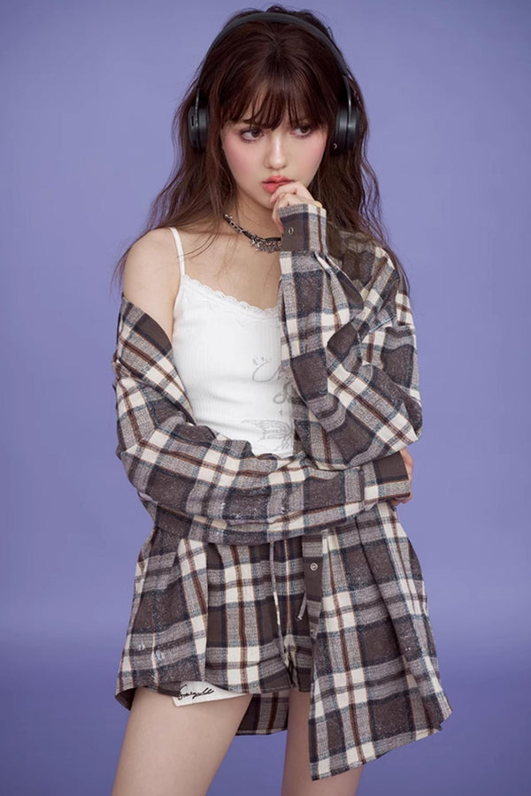 Retro Plaid Empowerment Jacket Set-Up