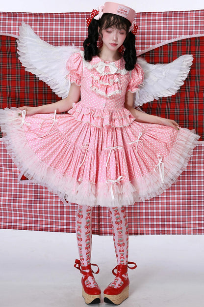 Pink Polka Dot Skirt