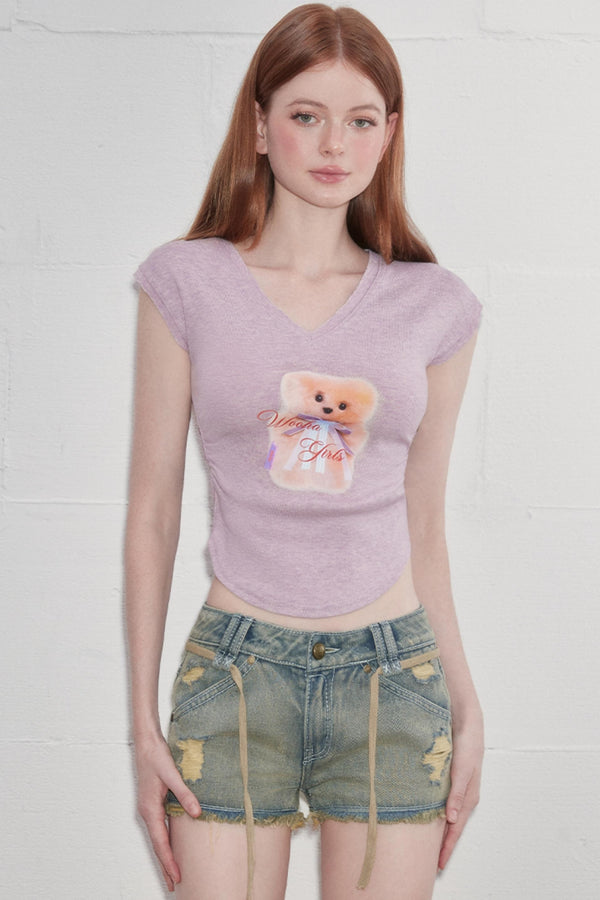 Sweet Floral V-Neck Tee