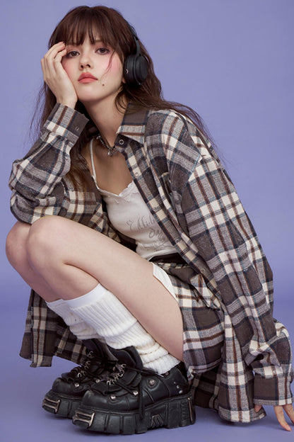 Retro Plaid Empowerment Jacke Set-Up 