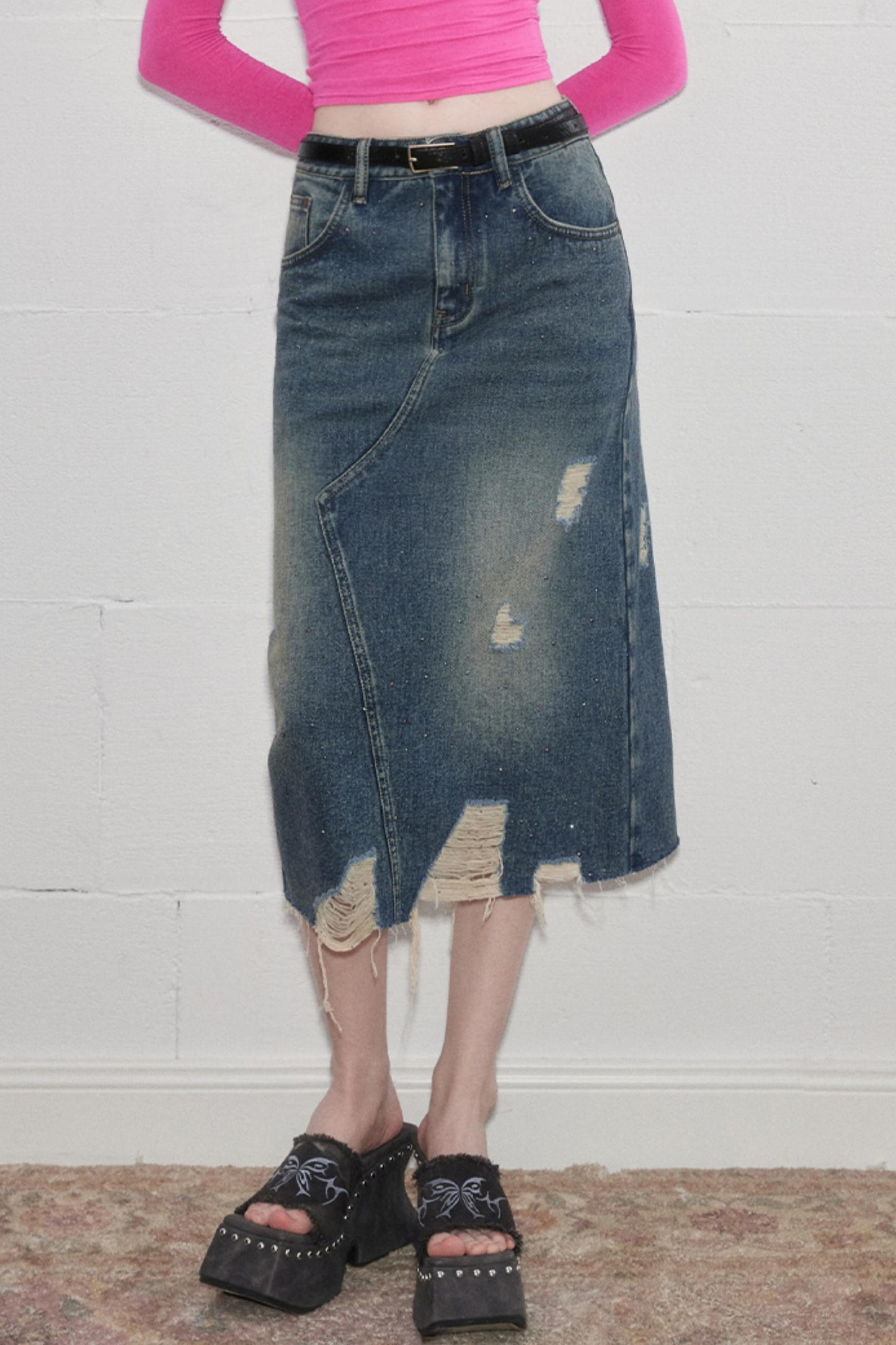 Modern Design Denim Skirt