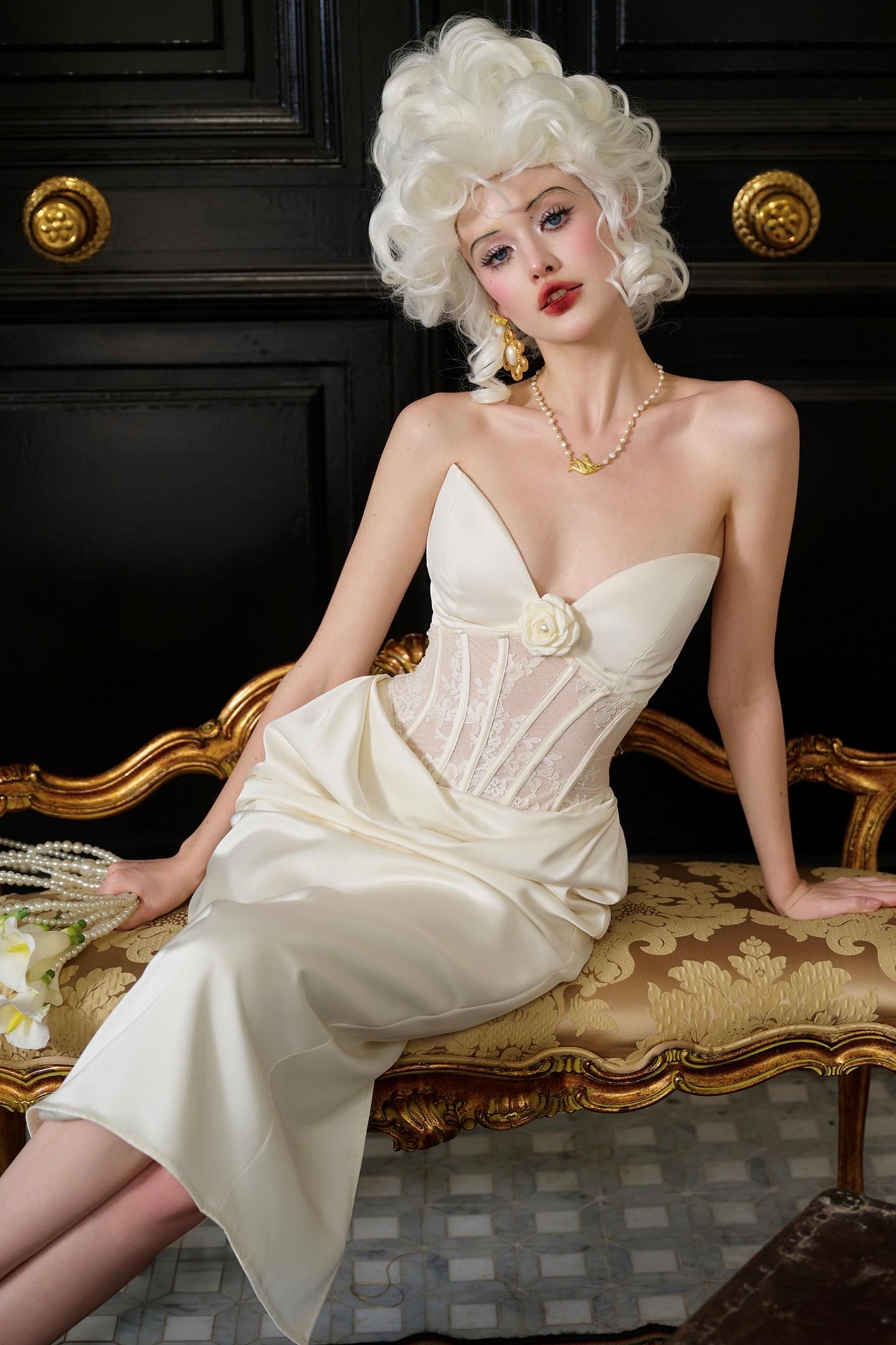 Enchanted Satin Sheath Dress Set