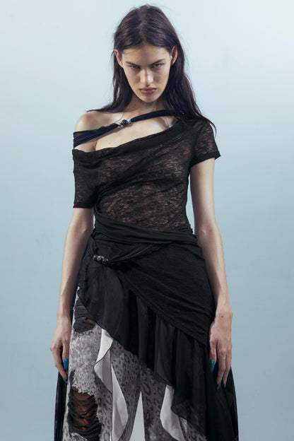 Irregular Beaded Tee