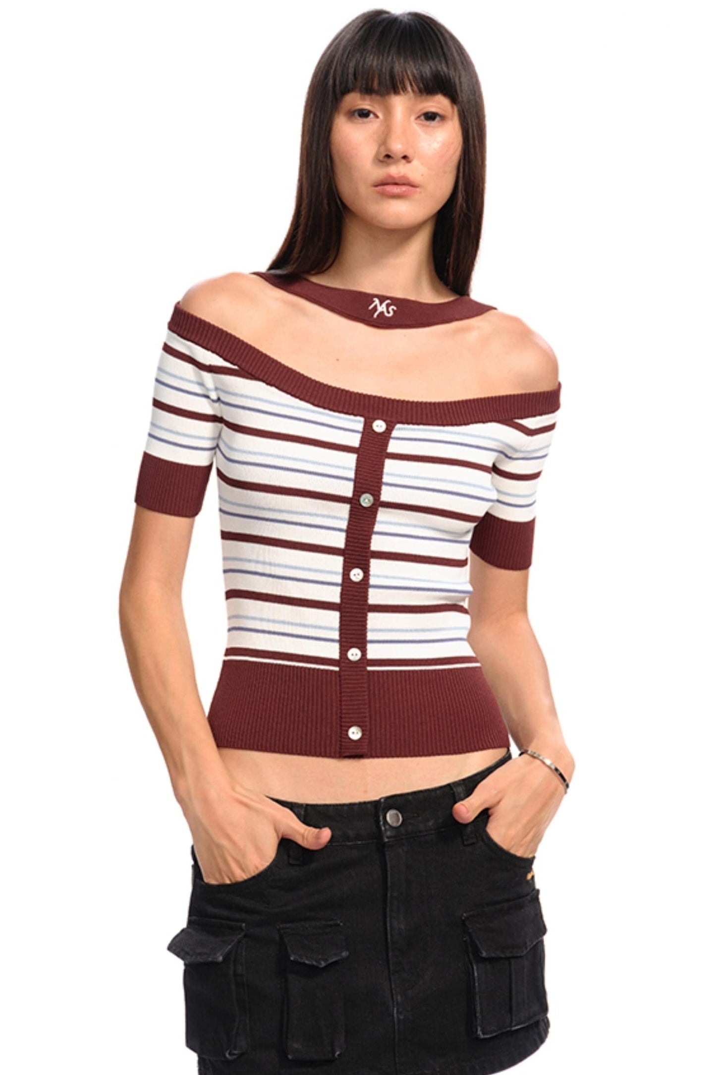 Slim Striped Mousse Tee