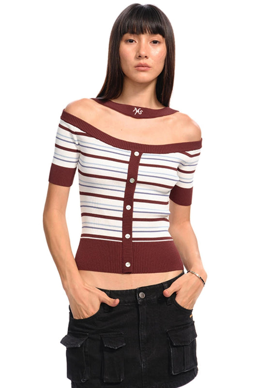 Slim Striped Mousse Tee