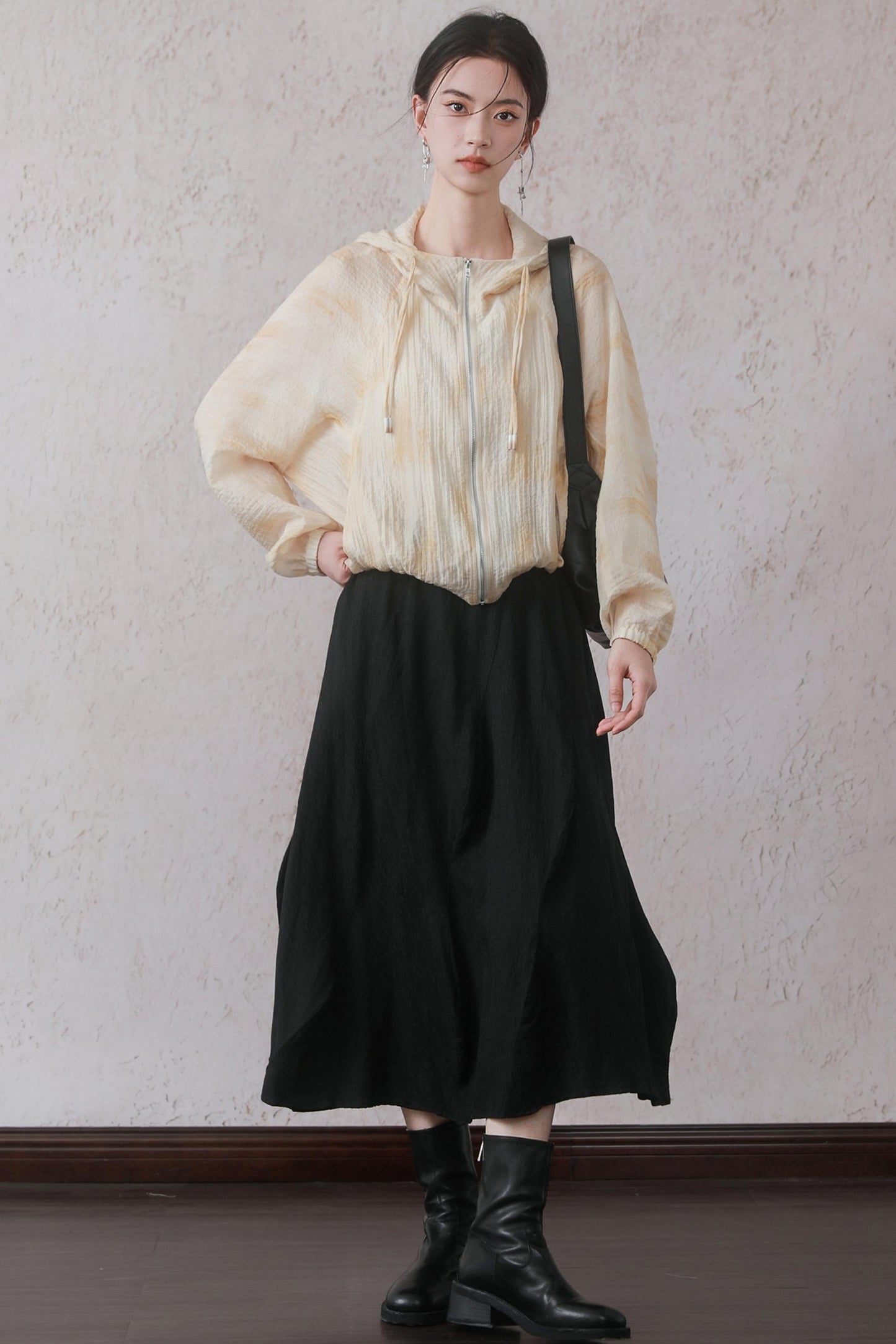 Lightweight Cheese Yellow Hooded Jacket