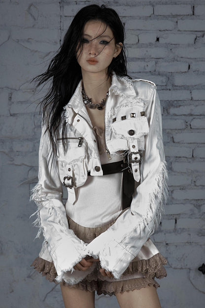 Striped Punk Work Jacket