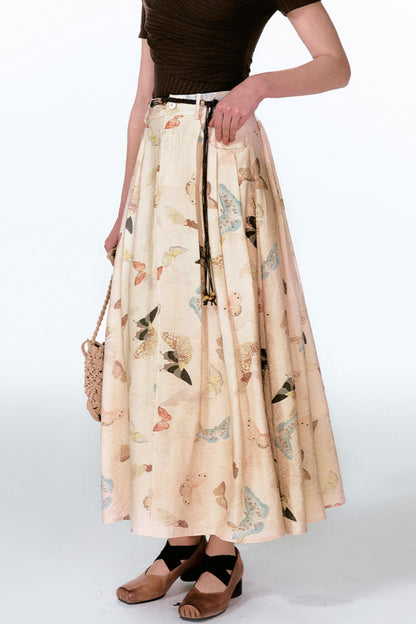 Butterfly Pleat Top With Maxi Skirt Set-Up