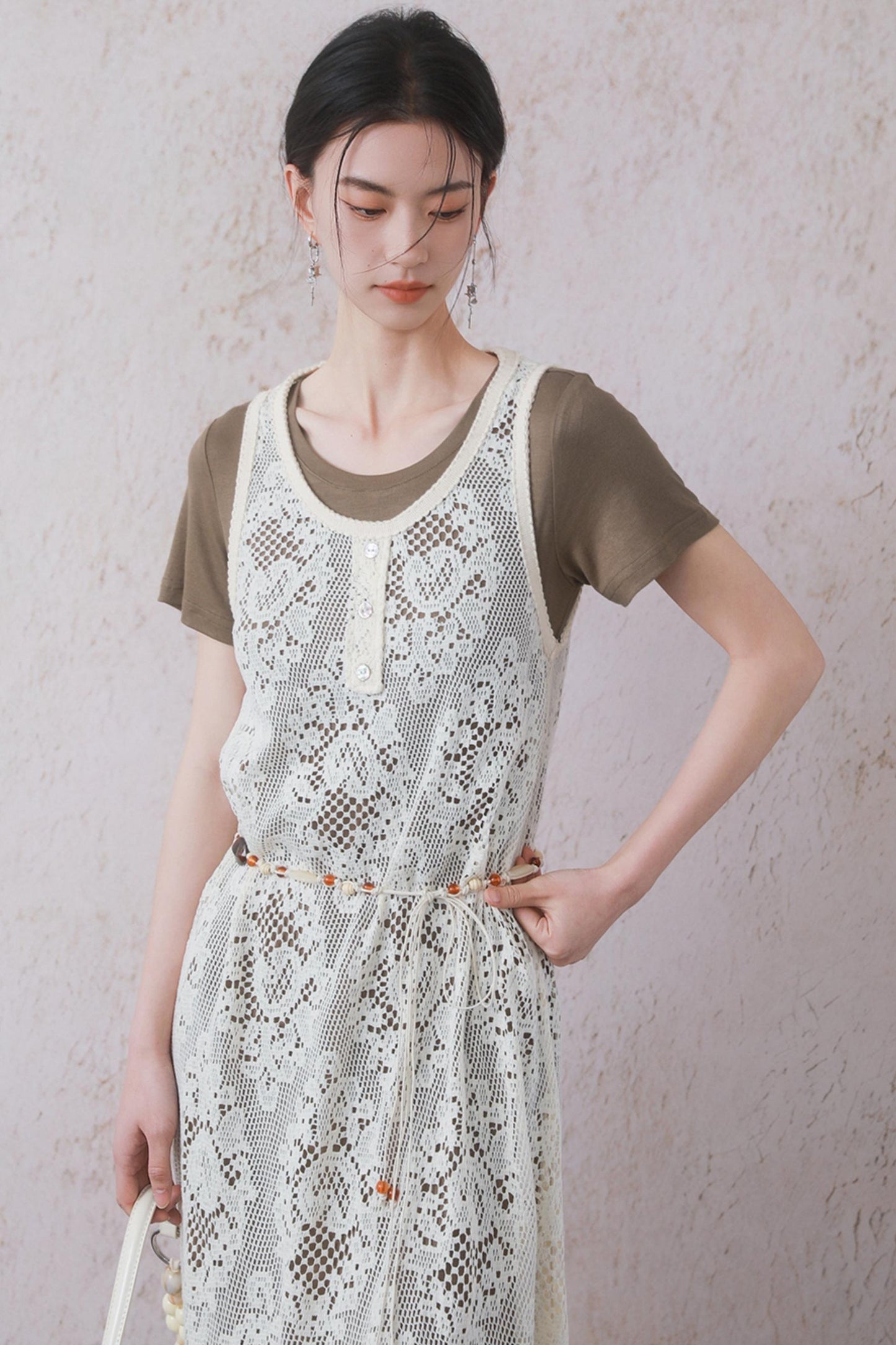 Hollow Knitted Belt Set